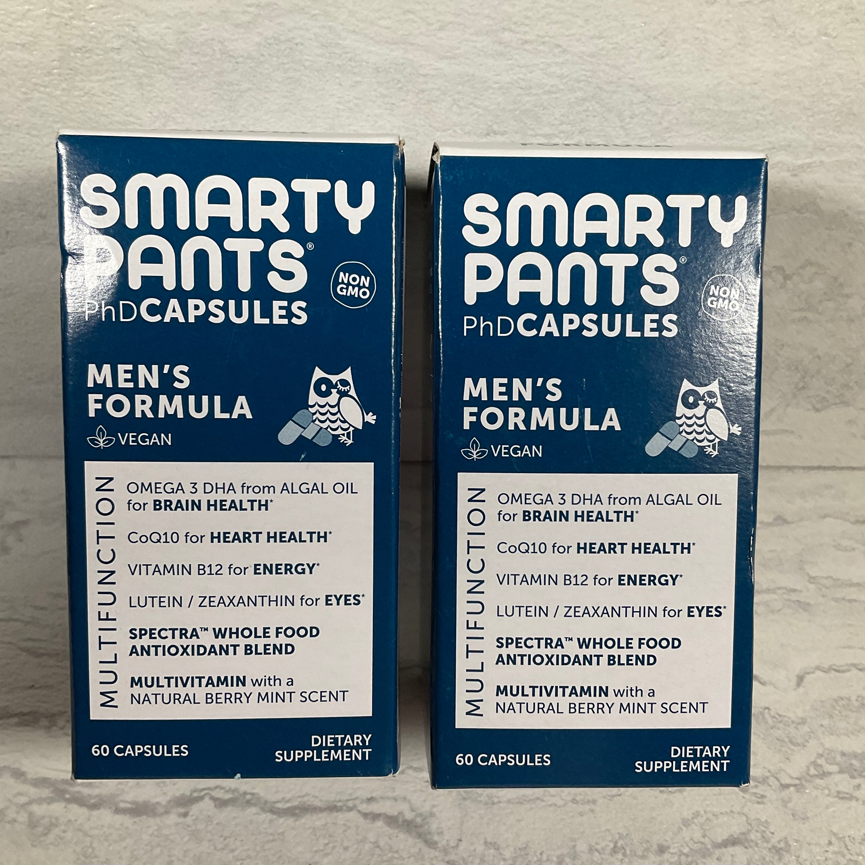 (2) SmartyPants PhD Formula Daily Multivitamin-Men, 60 capsules each, EXP 6/22 (7199467897070)